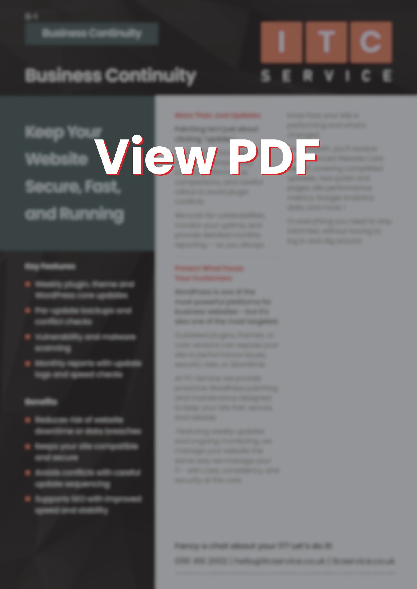 Business Continuity Business Continuity