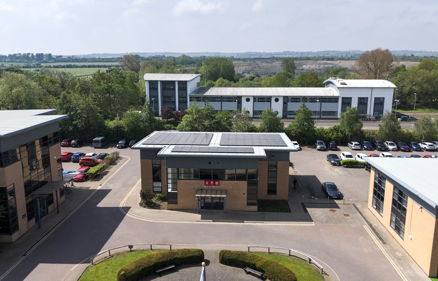 Solar panels at ITC Service headquarters