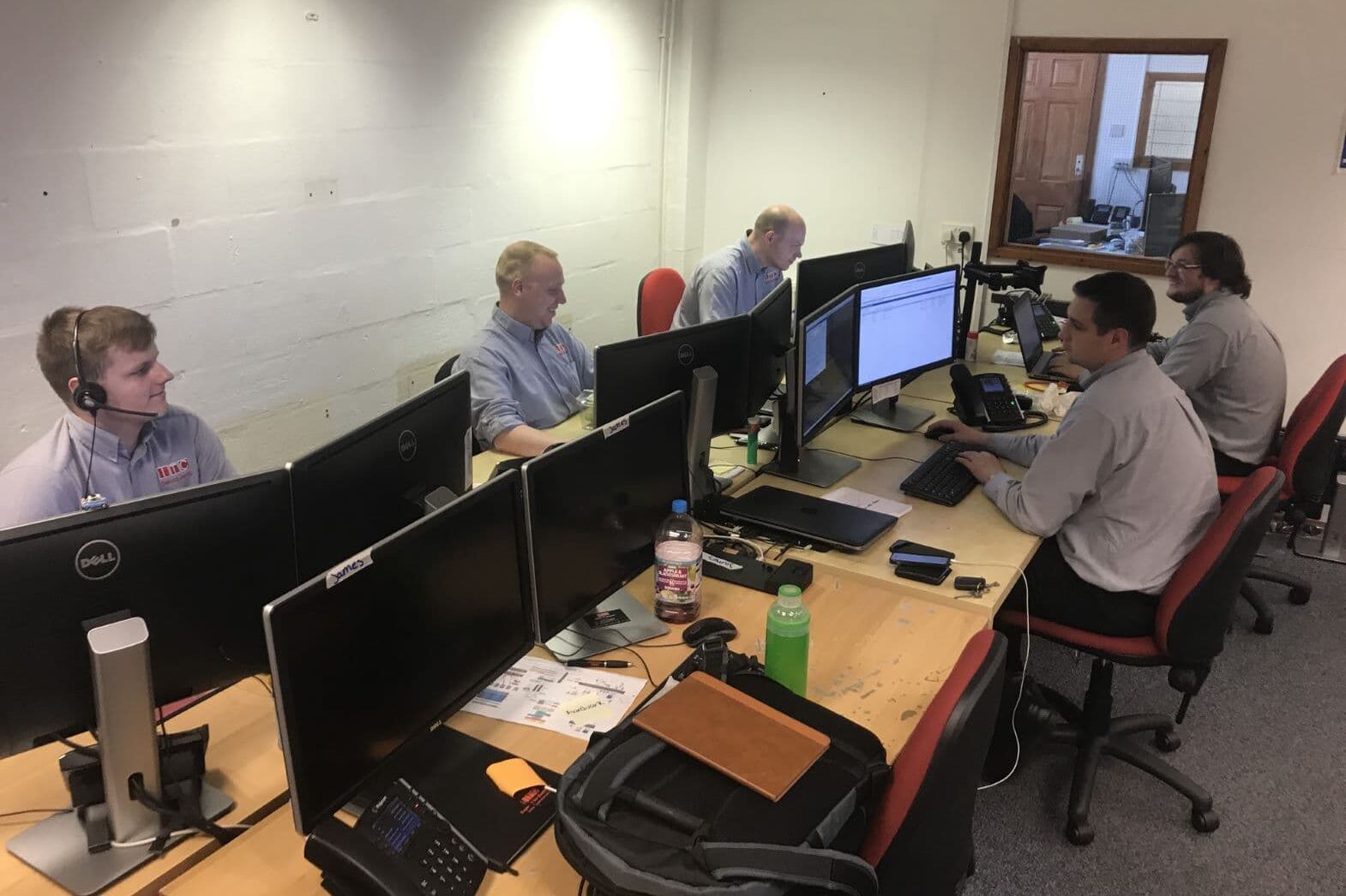 The ITC Service team working in the Swan Road office