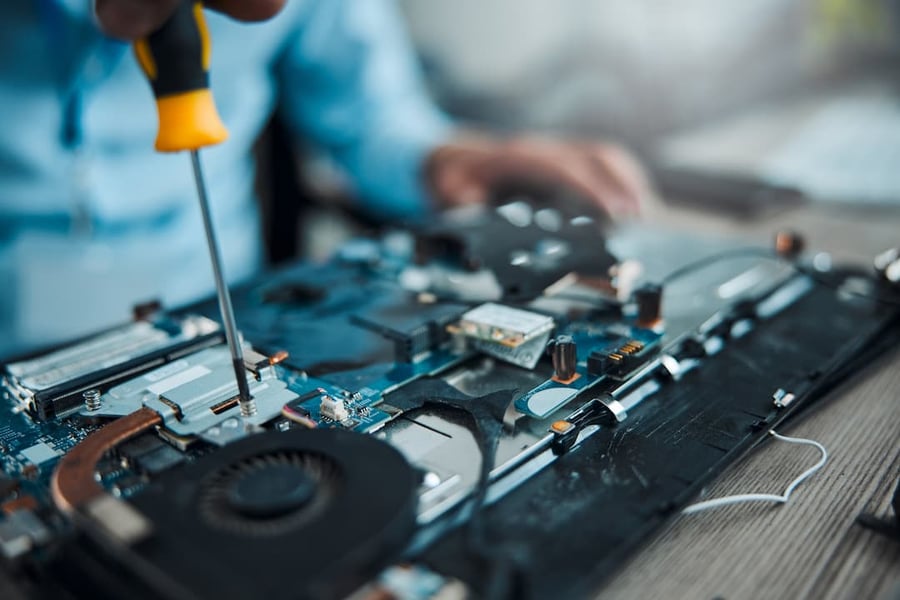 Repairing a computer motherboard